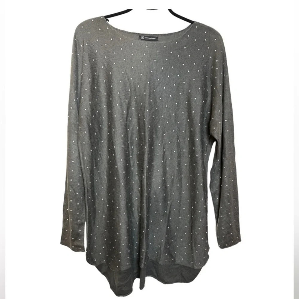 International Concepts Women’s Gray Sweater - Size 2X - Jewelry Accents - Comfy